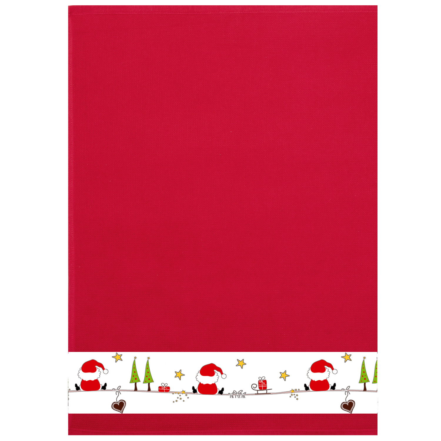 Framsohn froté ručník 50 x 100 cm, Xmas Santa, červený