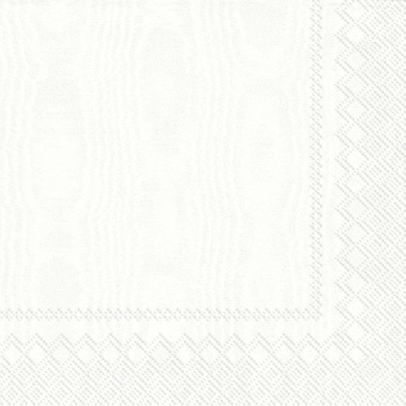 IHR MOIREE white velké ubrousky 33x33 cm