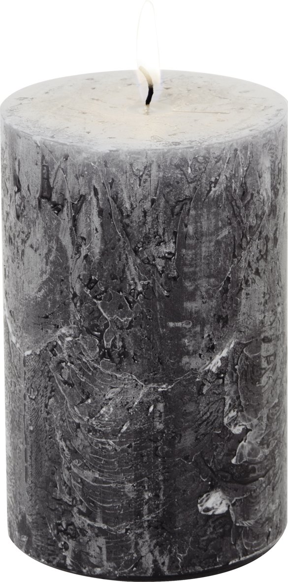 IHR šedá rustikální svíčka 11 cm