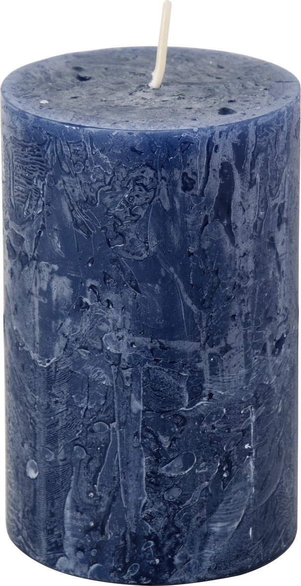 IHR tmavě modrá rustikální svíčka 11 cm