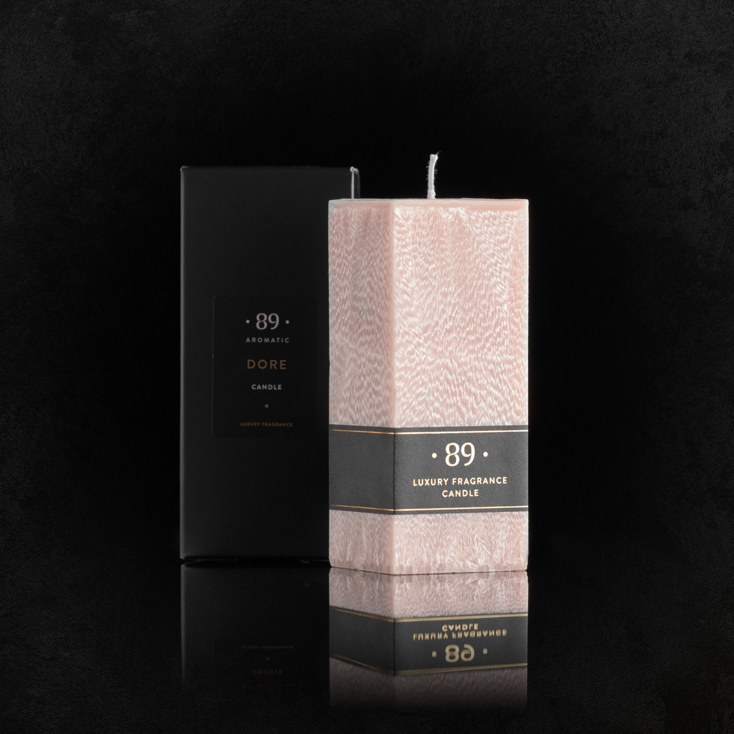 Aromatic89 Luxusní čtvercová aromatická svíčka midi Barva: Tmavá, Velikost: Midi, Vůně: Diamond