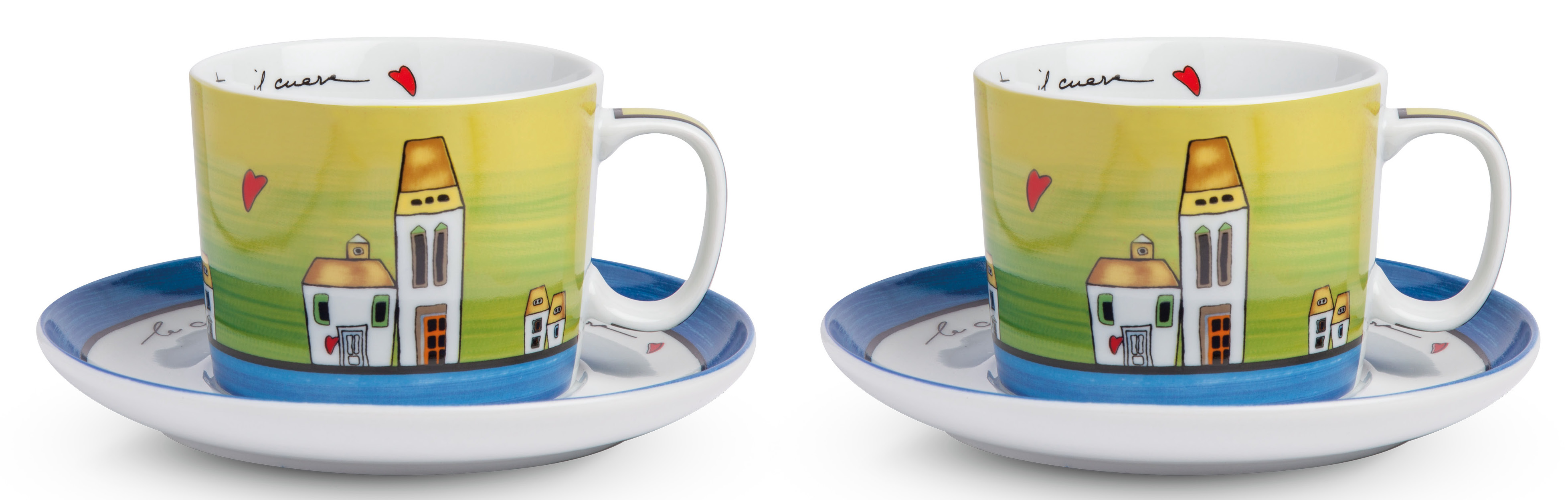 Egan LE CASETTE Sada 2 modrých snídaňových šálků 340 ml
