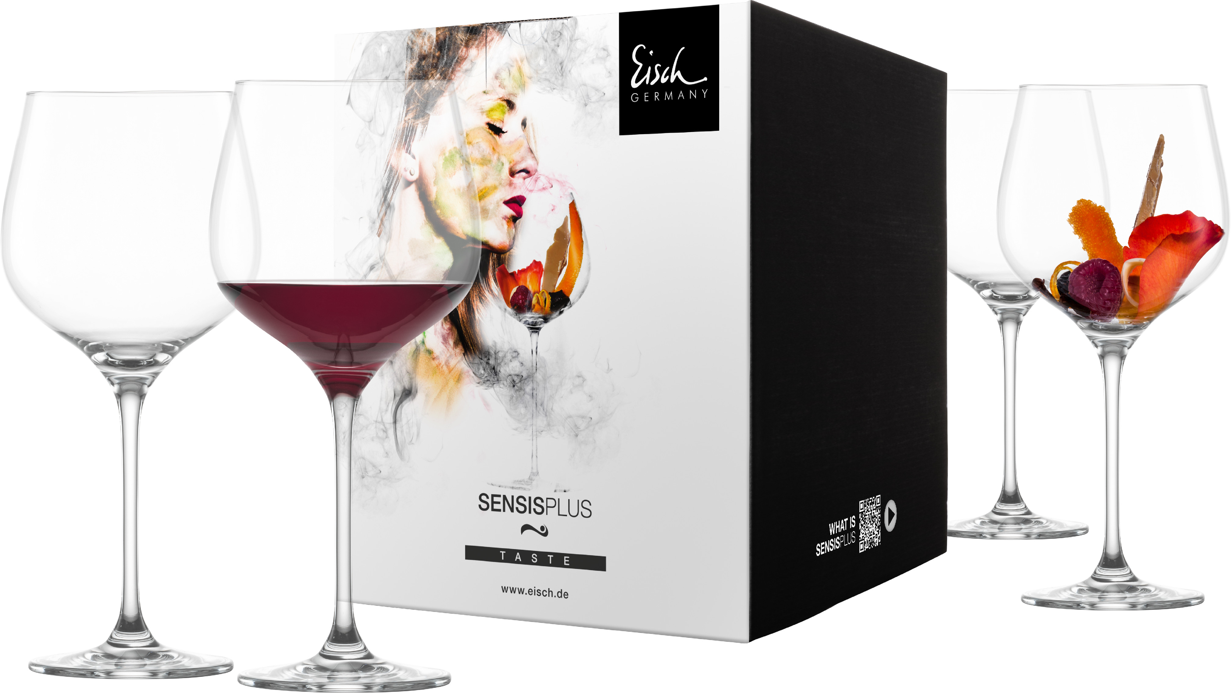 Eisch SUPERIOR SENSISPLUS Sada 4 sklenic na burgundy