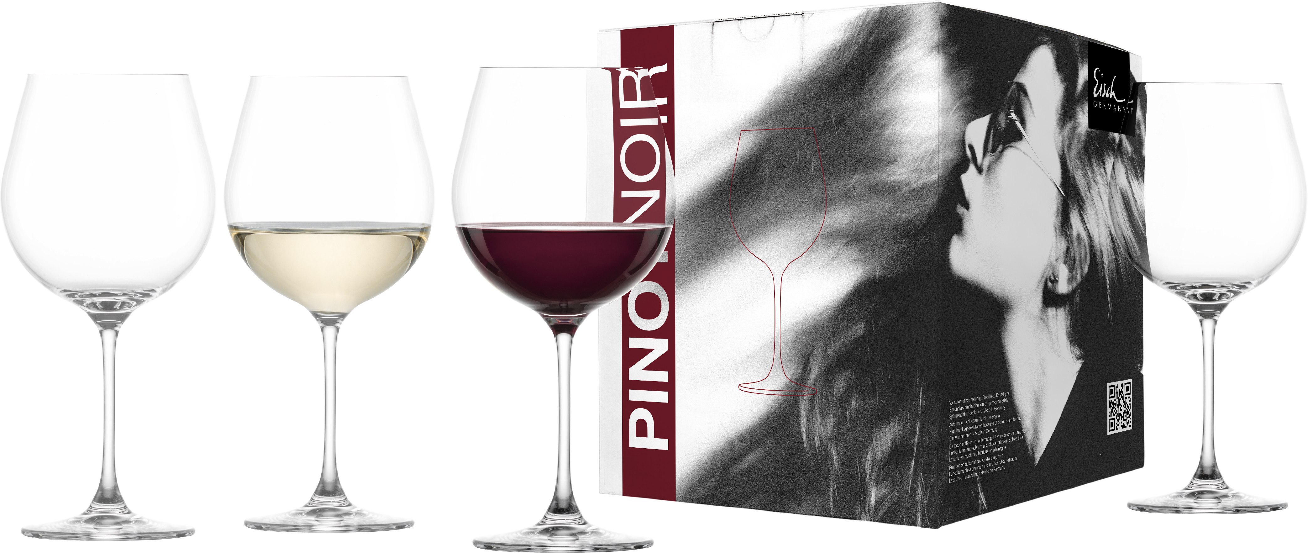 Eisch VINEZZA Sada 4 sklenice na burgundy