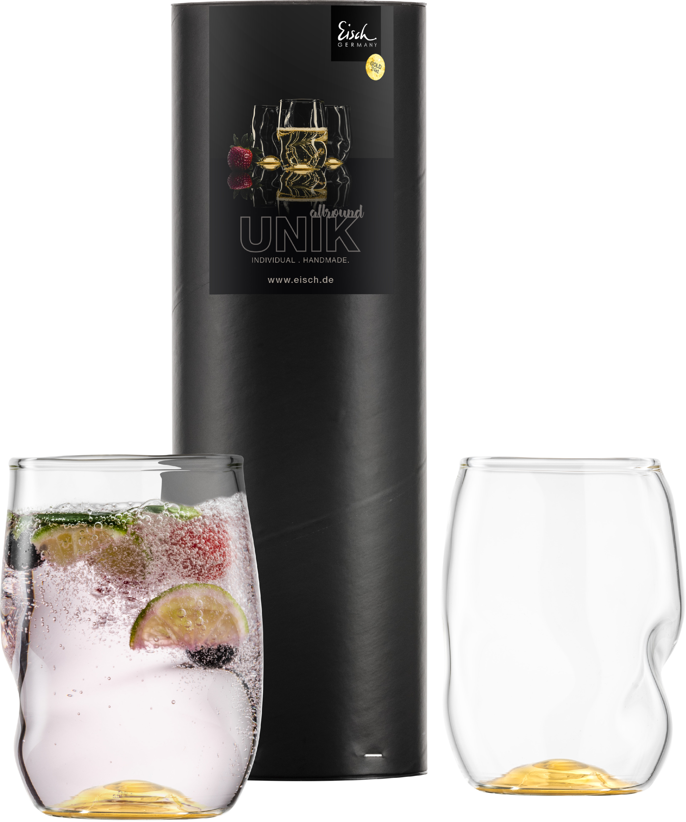 Eisch UNIK Sada 2 sklenic zlatá