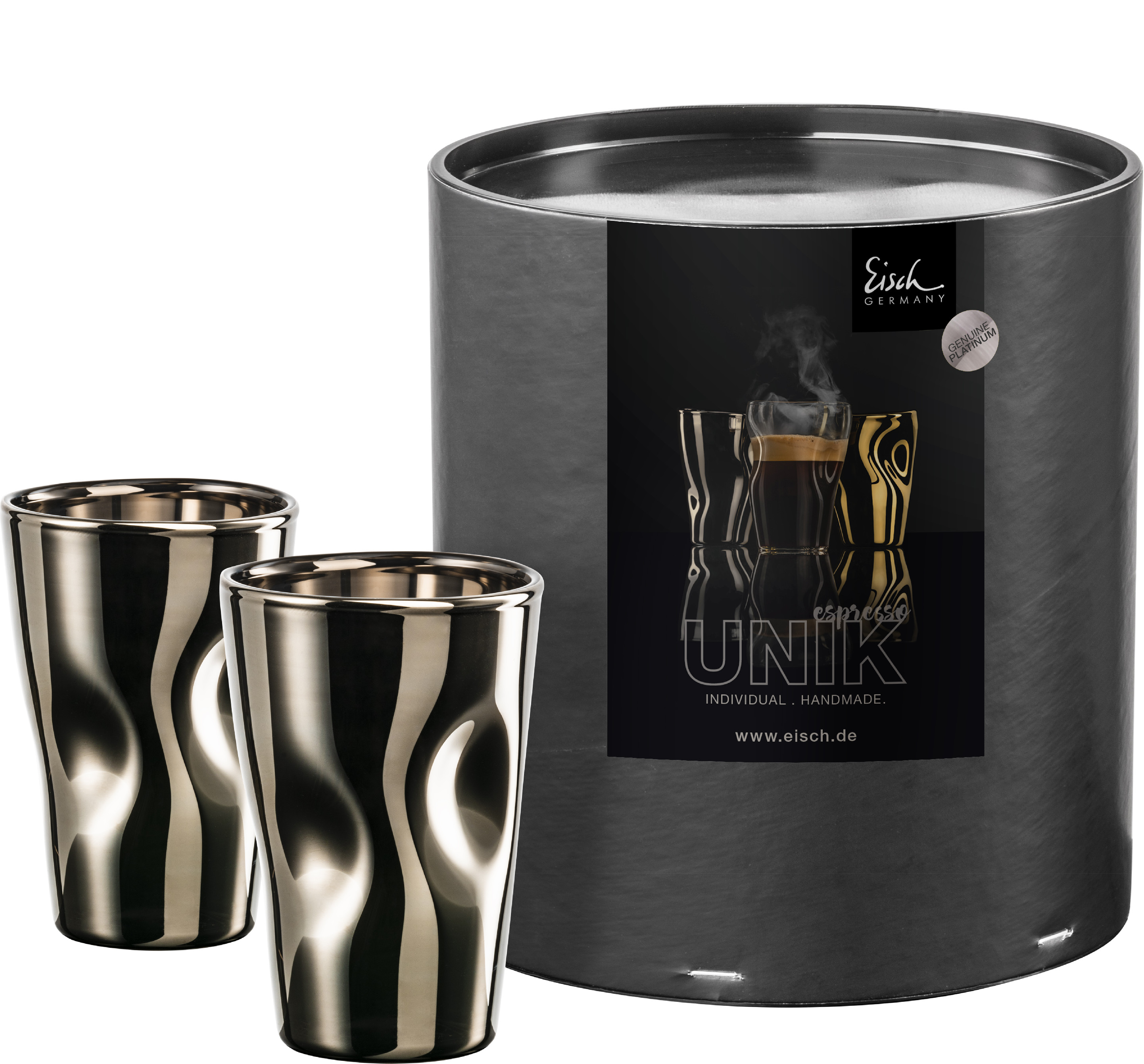 Eisch UNIK Sada 2 espresso šálků platinum