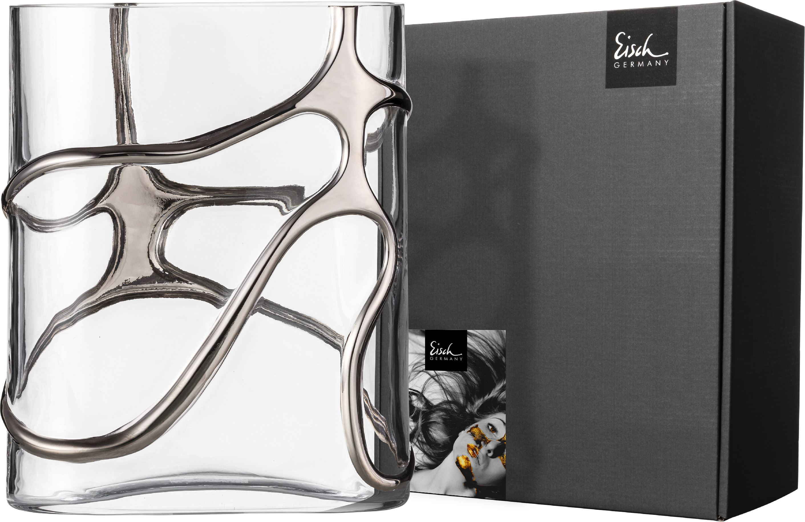 Eisch STARGATE Váza 30 cm platinum