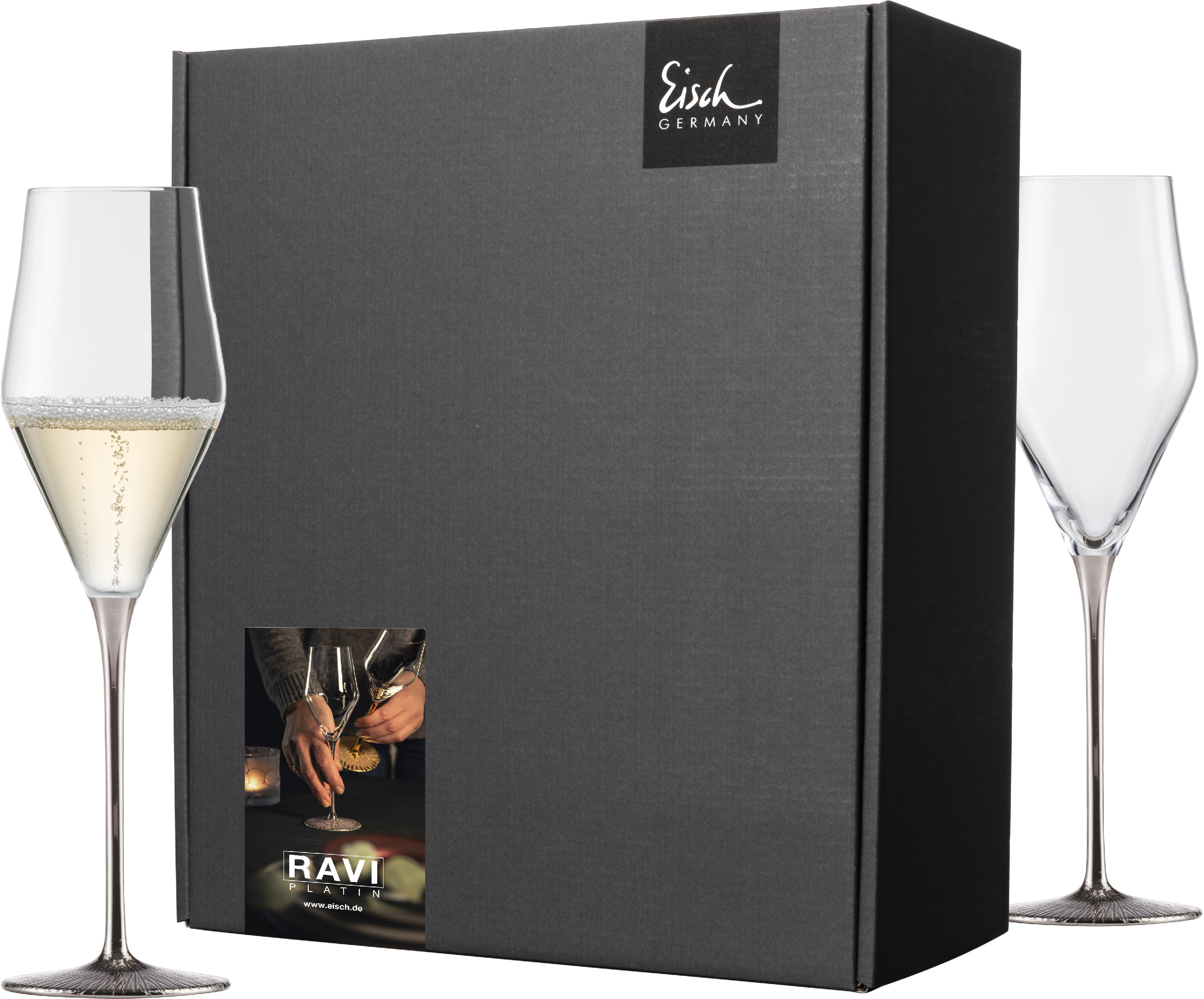 Eisch RAVI PLATINUM Sada 2 sklenic na šampaňské