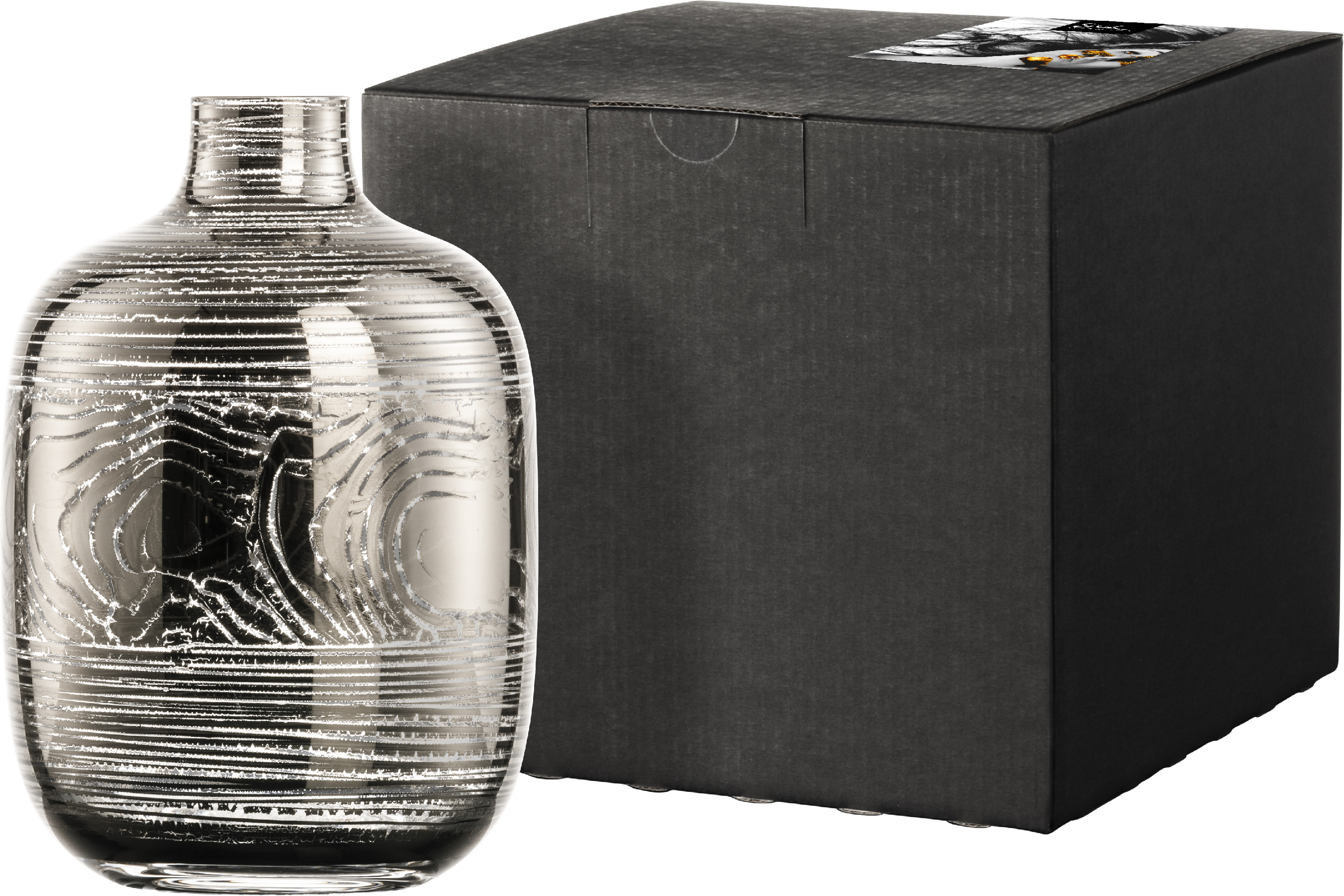 Eisch GOLDLEAF Váza 17 cm platinová