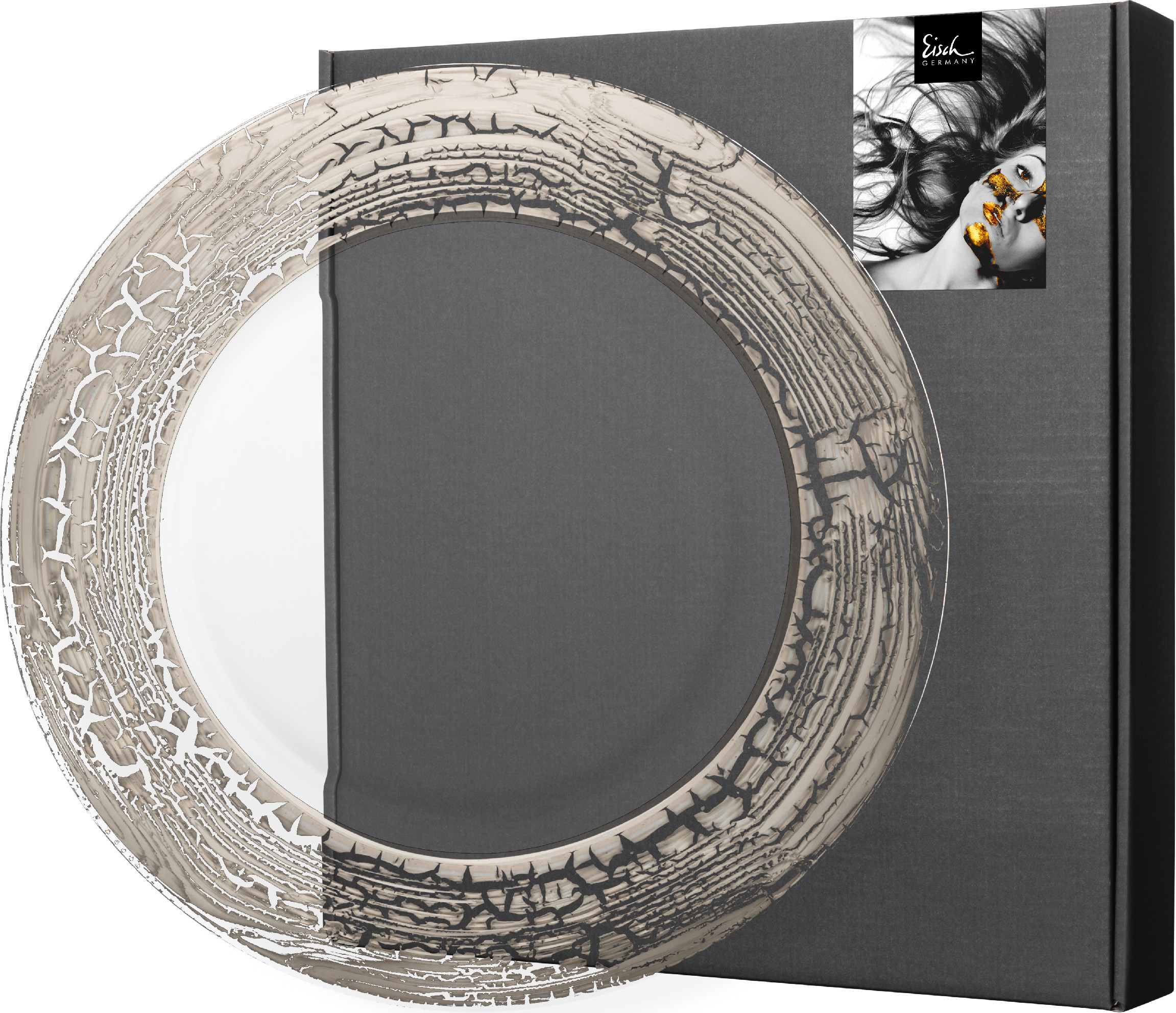 Eisch GOLDLEAF Podnos 32 cm platinový