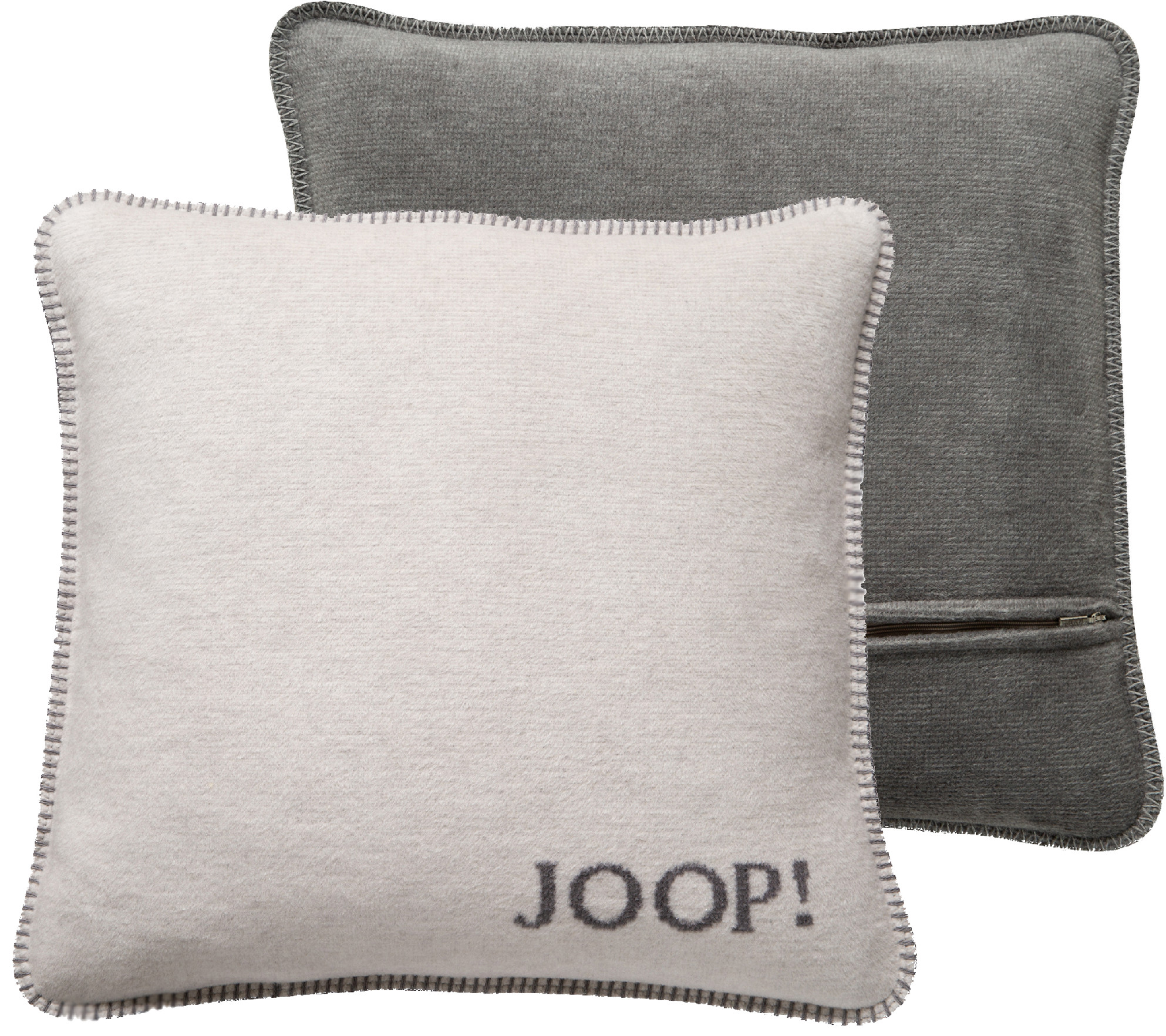 Biederlack JOOP! Melange Doubleface Ecru-Graphit polštář 50 x 50 cm Product: Bez výplně