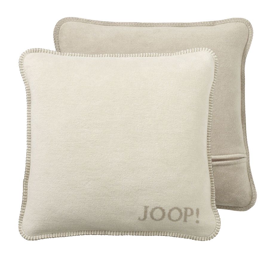 Biederlack JOOP! Uni Doubleface Pergament-Sand polštář 50 x 50 cm Product: S výplní