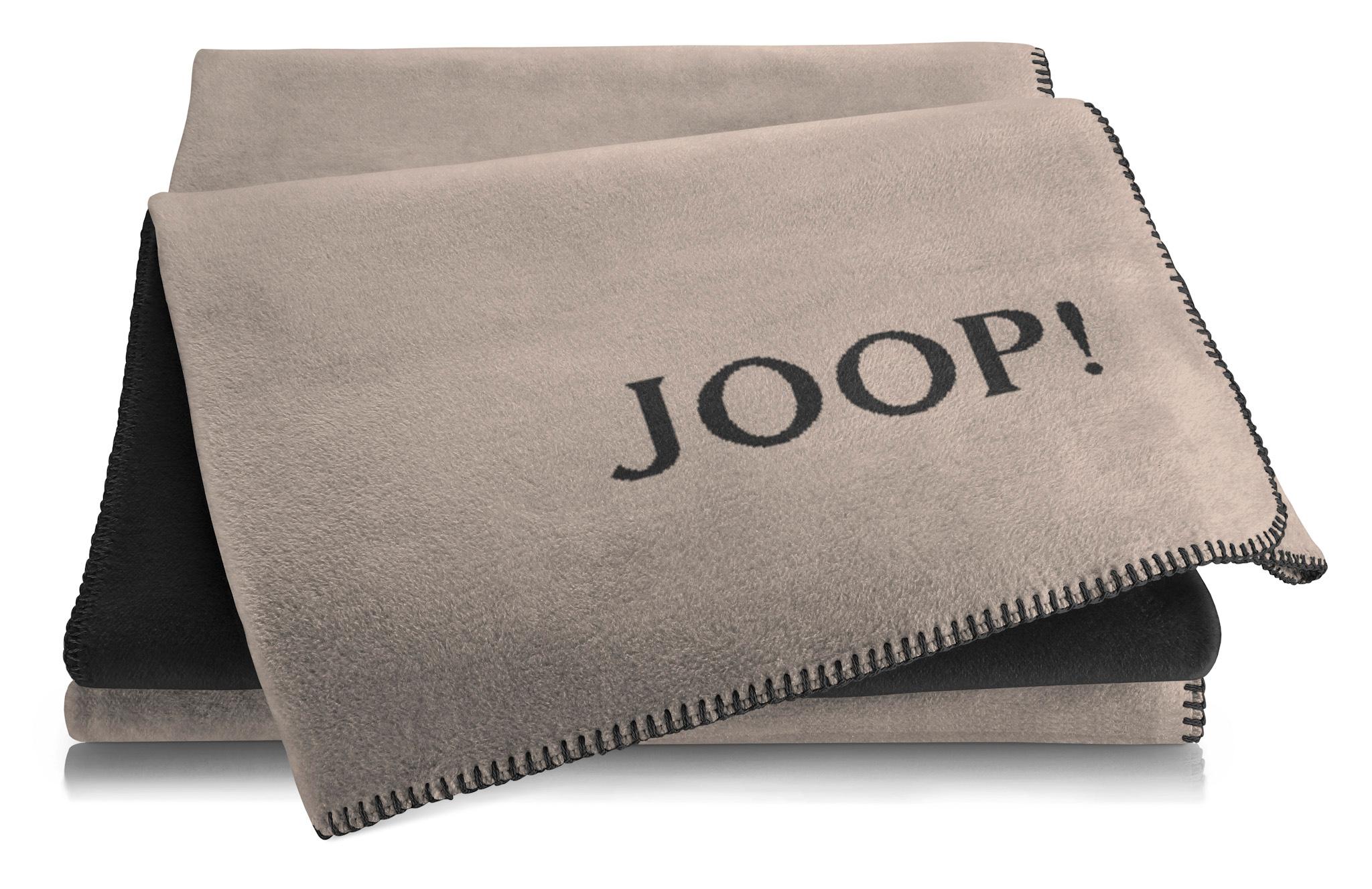 Biederlack JOOP! Uni Doubleface Stein-Anthrazit pléd 150 x 200 cm