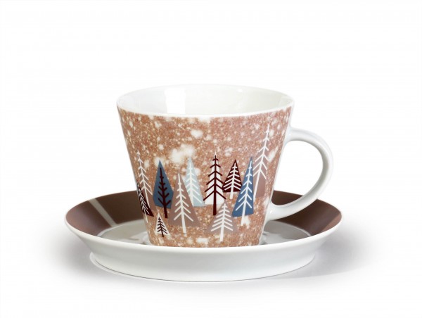 Thun Zimní stromky šálek s podšálkem