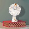 Porcelánová soška "Tanečnice v krajkových šatech" světle modrá / žlutá, Aelteste Volkstedter