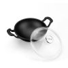LAVA METAL Litinový wok 16 cm - černý matný