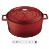 849 litinovy hrnec cerveny 20cm