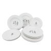 25628 12dilna porcelanova jidelni sada taliru croft wild elegantni bily porcelan s embosovanymi okraji a s cernym dekorem kvetin