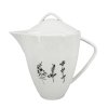 25544 porcelanovy konvice wild 1600ml elegantni bily porcelan s cernym dekorem kvetin