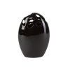 1543 vaza egg hole 15x8 5x21 5 cm cerna