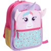 25928 detsky batoh s ruzovym jednorozcem 3d ousky kapsy a nastavitelne popruhy