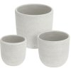 26246 sada kvetinacu weave keramika 3 velikosti smetanova barva