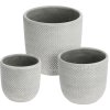 26234 2 sada kvetinacu weave keramika 3 velikosti svetla seda