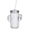 10196 1 skleneny hrnek cactus s brckem 400ml transparentni bila