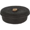 26297 ulozny kosik blacktwist s papirovy kompozit 16 6 5 cm cerny viko s jutovym poutkem