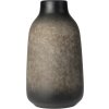25106 vaza antique material dolomit vyska 23 6 cm prumer 13 2 cm barva cerna seda stylova dekorativni vaza pro moderni interier