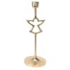 14158 zlaty kovovy svicen 18 5cm andel