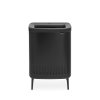 Bo Laundry Bin Hi, 2 x 45L, Plastic Lid Matt Black 8710755200564 Brabantia 96dpi 1000x1000px 7 NR 22114