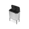 Bo Touch Bin, 11 + 23L Matt Steel Fingerprint Proof 8710755316227 Brabantia 1000x1000px 7 NR 10899