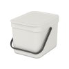 Sort & Go Waste Bin, 6L Light Grey 8710755213267 Brabantia 96dpi 1000x1000px 7 NR 25846