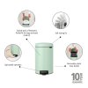 NewIcon Pedal Bin, 12L Jade Green 8710755233906 Brabantia 96dpi 1000x1000px 7 NR 36246