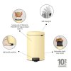 NewIcon Pedal Bin, 20L Mellow Yellow 8710755233821 Brabantia 96dpi 1000x1000px 7 NR 36252