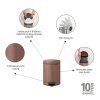NewIcon Pedal Bin, 5L Satin Taupe 8710755233982 Brabantia 96dpi 1000x1000px 7 NR 36242