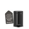 Pedal Bin newIcon, 3L Matt Black 8710755113321 Brabantia 1000x1000px 7 NR 9771
