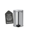 Pedal Bin newIcon, 20L Matt Steel Fingerprint Proof 8710755111907 Brabantia 1000x1000px 7 NR 9594