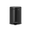Pedal Bin newIcon, 5L Matt Black 8710755112928 Brabantia 1000x1000px 7 NR 1438
