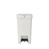StepUp pedálový koš 16 L – tiché zavírání, recyklovaný plast (92 %), hands-free otevírání, zacvakávací držák štítků, světle šedá.