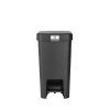 StepUp pedálový koš 16 L – tiché zavírání, recyklovaný plast (92 %), hands-free otevírání, zacvakávací držák štítků, tmavě šedá.
