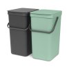 Sort & Go Built in Bin, 2 x 16L Jade Green Grey 8710755214462 Brabantia 96dpi 1000x1000px 7 NR 25744