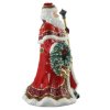 Goebel Santa s věncem a holí 33 cm figurka – Fitz & Floyd XMAS