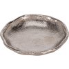 27083 2 stribrna kulata hlinikova miska s hrubym tepanym povrchem