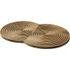 27071 1 velka ovalna drevena podlozka z mangovniku s vodorovnymi ryhami