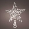 lumineo silver tree top star with brown 600x600