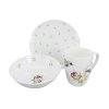 27632 tridilny snidanovy porcelanovy set luna poetica talir miska hrnek s motivem ruzi a barevneho ptacka