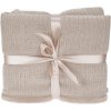 28151 1 oboustranna pletena deka pled v bezove barve rozmery 150 x 125 cm
