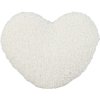 28160 1 dekorativni polstar ve tvaru srdce v ciste bile barve vyrobeny z hunateho materialu s texturou imitujici beranka teddy fleece